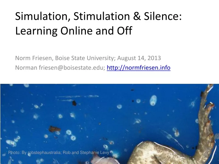simulation stimulation silence learning online and off