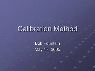 Calibration Method