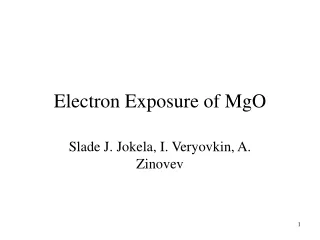 Electron Exposure of MgO