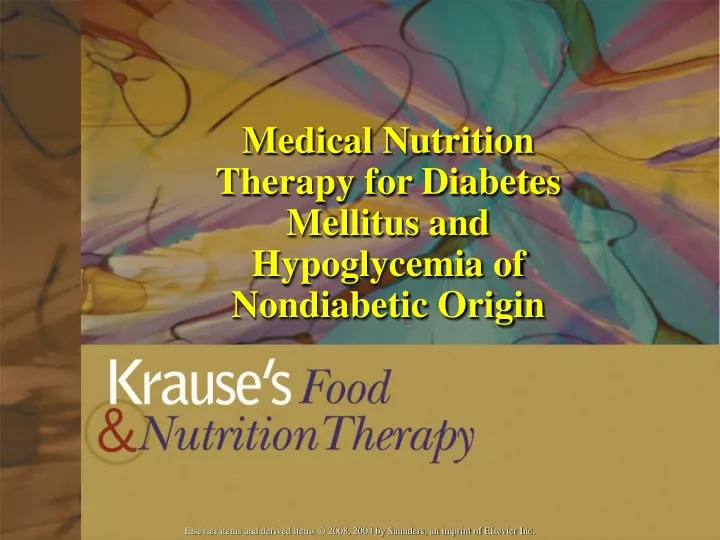 PPT - Medical Nutrition Therapy For Diabetes Mellitus And Hypoglycemia ...