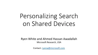 Personalizing Search on Shared Devices