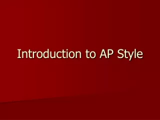 Introduction to AP Style