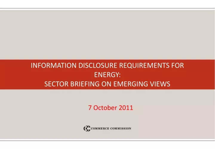information disclosure requirements for energy