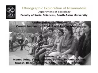 AN ANTHROPOLOGICAL EXPLORATION OF NIZAMUDDIN !!!!!!