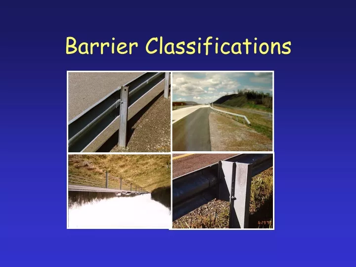 barrier classifications