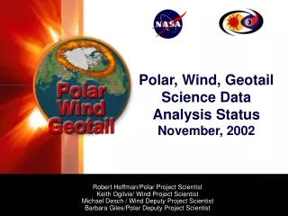 Polar, Wind, Geotail Science Data  Analysis Status  November, 2002