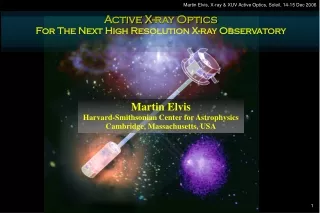 Active X-ray Optics For The Next High Resolution X-ray Observatory