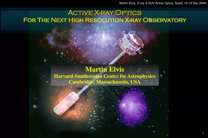 active x ray optics for the next high resolution