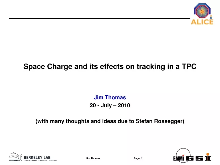 space charge and its effects on tracking in a tpc