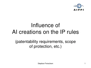 Influence of  AI creations on the IP rules