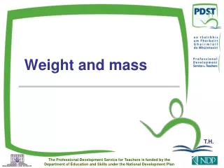 Weight and mass