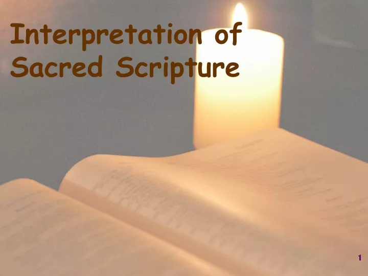 interpretation of sacred scripture