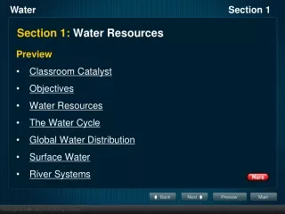 Section 1:  Water Resources