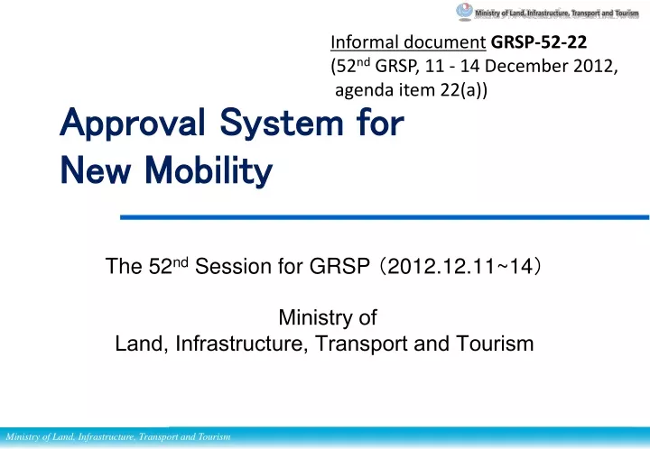 approval system for new mobility