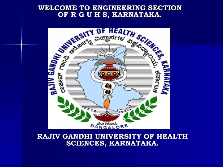 rajiv gandhi university of health sciences karnataka