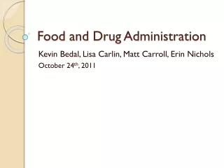 Kevin  Bedal , Lisa Carlin, Matt Carroll, Erin Nichols October 24 th , 2011