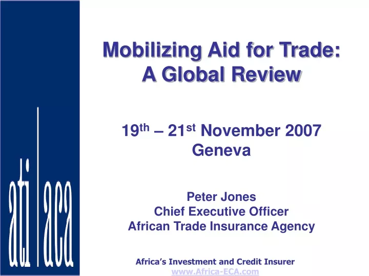 mobilizing aid for trade a global review