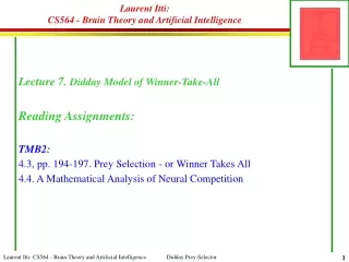 Laurent Itti:  CS564 - Brain Theory and Artificial Intelligence