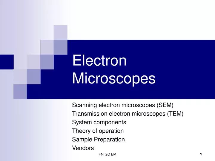 electron microscopes