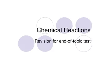 Chemical Reactions