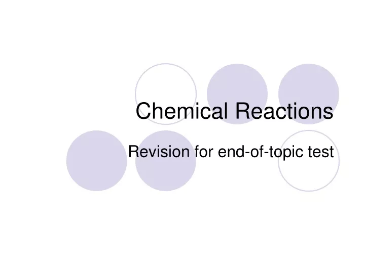 chemical reactions