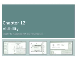 Chapter  12:  Visibility Chapter  18 in  Applying UML and Patterns Book.