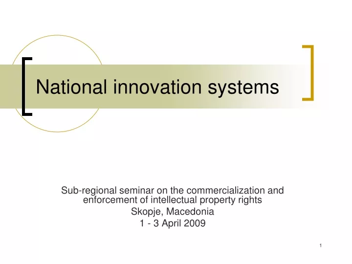 national innovation systems