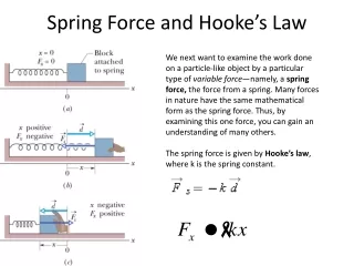 Spring Force and Hooke’s Law