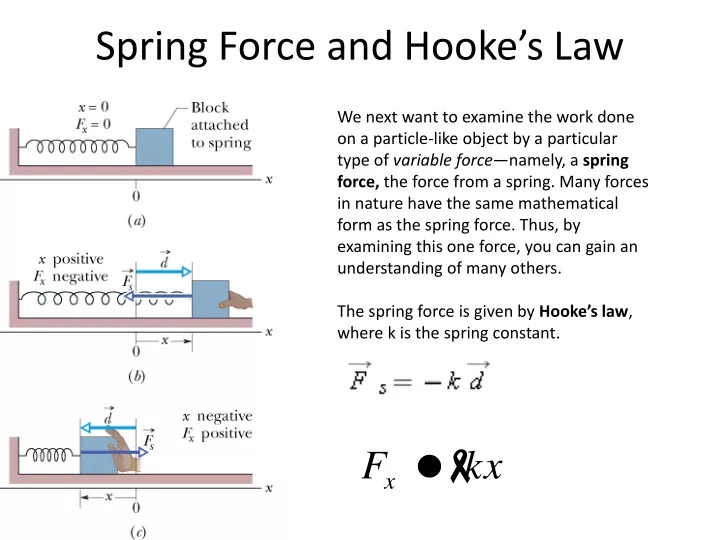 spring force and hooke s law
