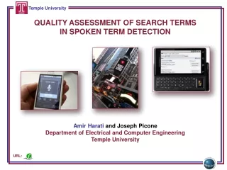 QUALITY ASSESSMENT OF SEARCH TERMS IN SPOKEN TERM DETECTION