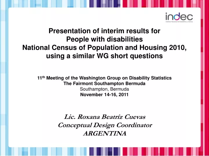 presentation of interim results for people with