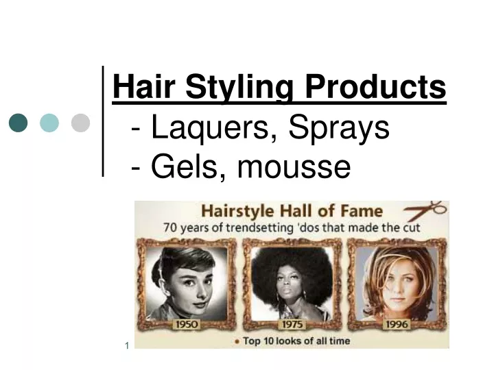 hair styling products laquers sprays gels mousse