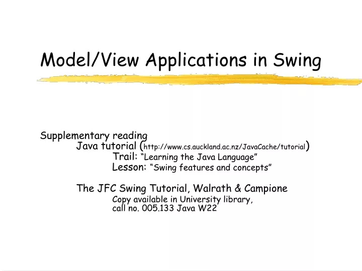 model view applications in swing