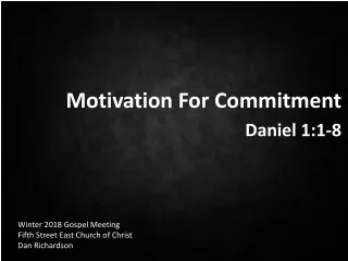 Motivation For Commitment