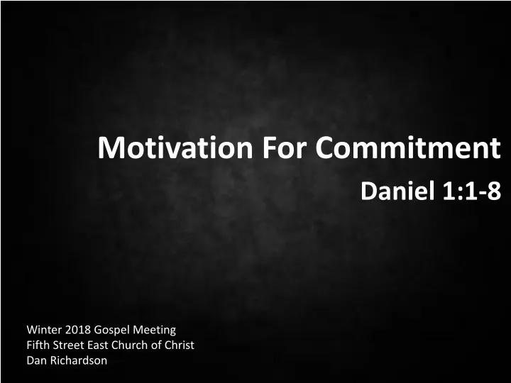 motivation for commitment