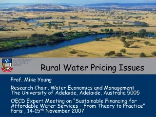 Rural Water Pricing Issues
