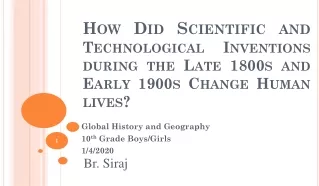 Global History and Geography 10 th  Grade Boys/Girls 1/4/2020