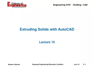 Extruding Solids with AutoCAD