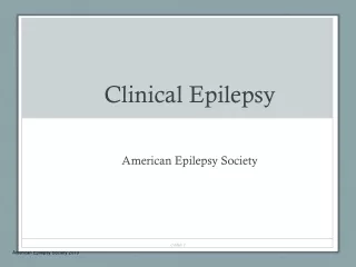 Clinical Epilepsy