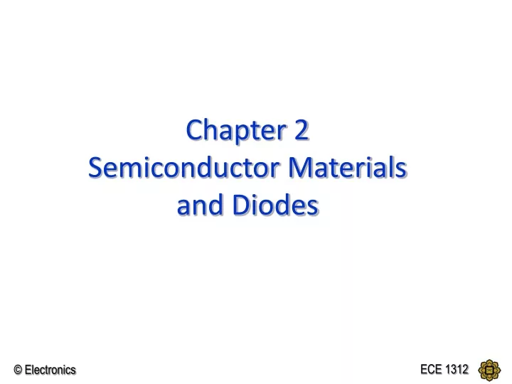 chapter 2 semiconductor materials and diodes