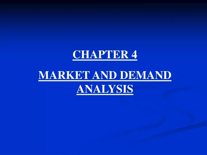 chapter 4 market and demand analysis