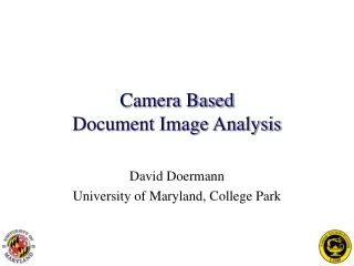Camera Based  Document Image Analysis
