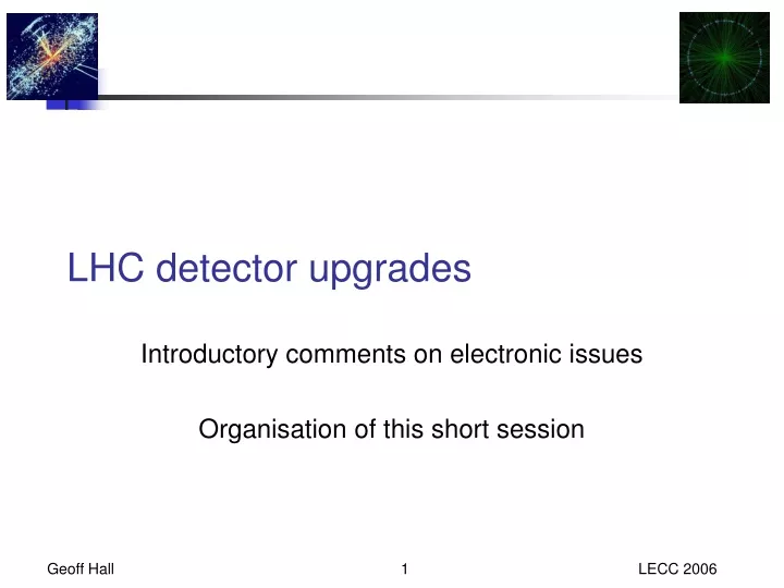 lhc detector upgrades
