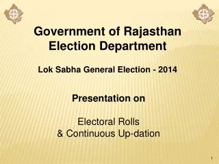 Government of Rajasthan Election Department Lok Sabha General Election - 2014