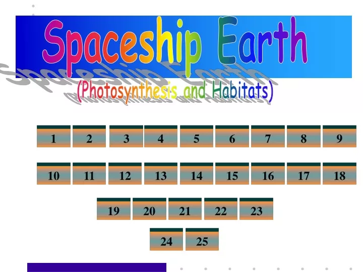 spaceship earth photosynthesis and habitats