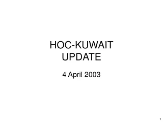 HOC-KUWAIT UPDATE