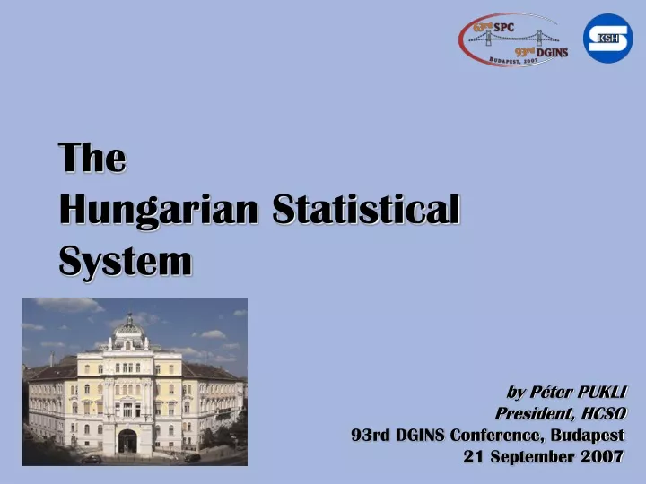 t he hungarian statistical system
