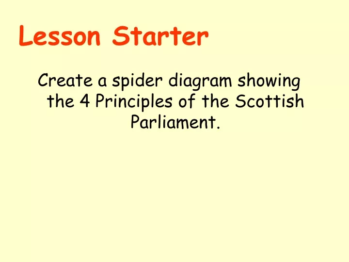 lesson starter