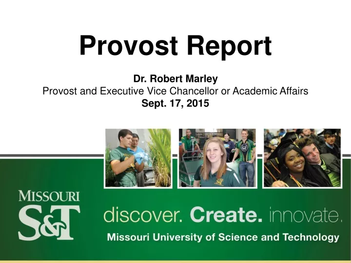 provost report