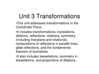 Unit 3 Transformations